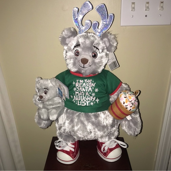 Build A Bear Grizz All Dressed Up With Mini Beans Grizz